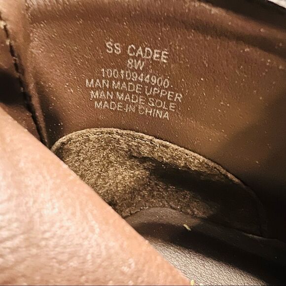 Sun + Stone Boots Womens 8M Brown Cadee Ankle Booties Zip Almond Toe Leather - Picture 9 of 11